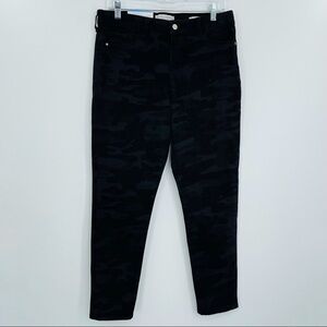 New Social Standard Camo‎ Ankle Jeans Womens 10 Black Gray Stretch Mid Rise